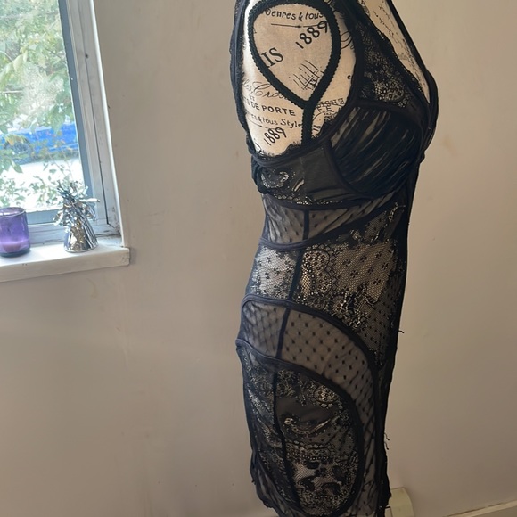 Black lace Bebe dress small - Picture 3 of 3